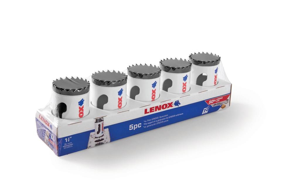 1-3/8&#34; Bi-Metal Speed Slot Boxed Hole Saw 5pk