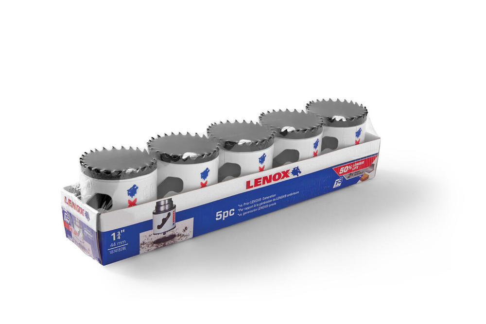 1-3/4&#34; Bi-Metal Speed Slot Boxed Hole Saw 5pk