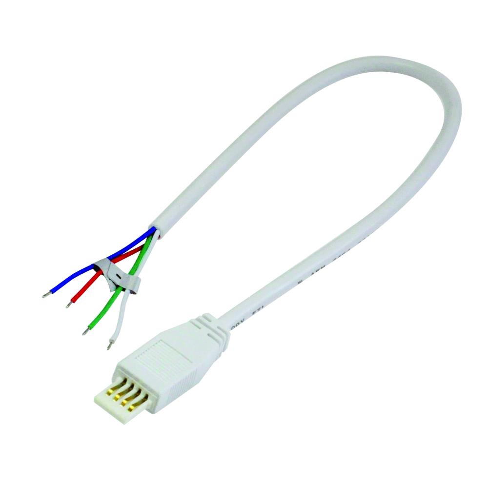 72&#34;  Power Line Cable Open Wire for Lightbar Silk,  White