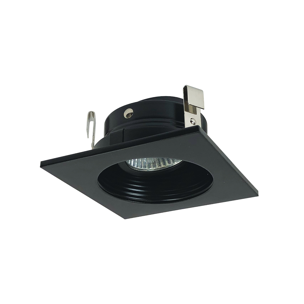 3&#34; Square Round , Baffle with Flange, Black