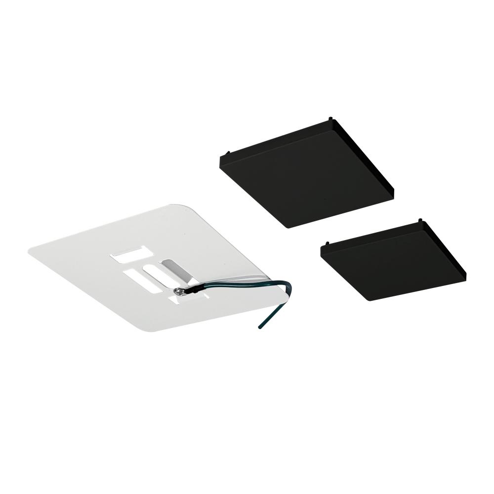 Surface Mount Kit for L-Line Direct Series, White Finish with Black End Caps