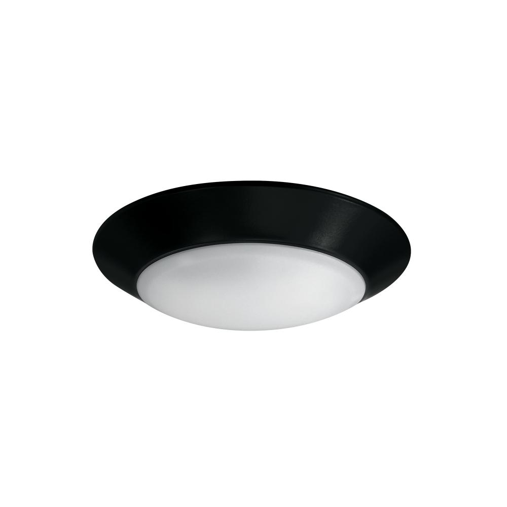 6&#34; AC Opal LED Surface Mount, 1200lm / 16W, Selectable CCT, Black finish