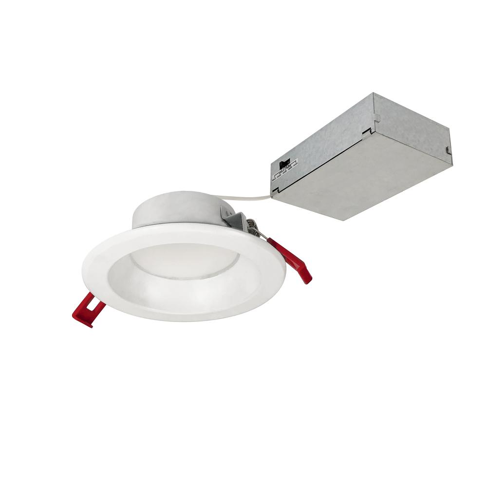 4&#34; Theia LED Downlight with Selectable CCT, 950lm / 10W, Matte Powder White Finish
