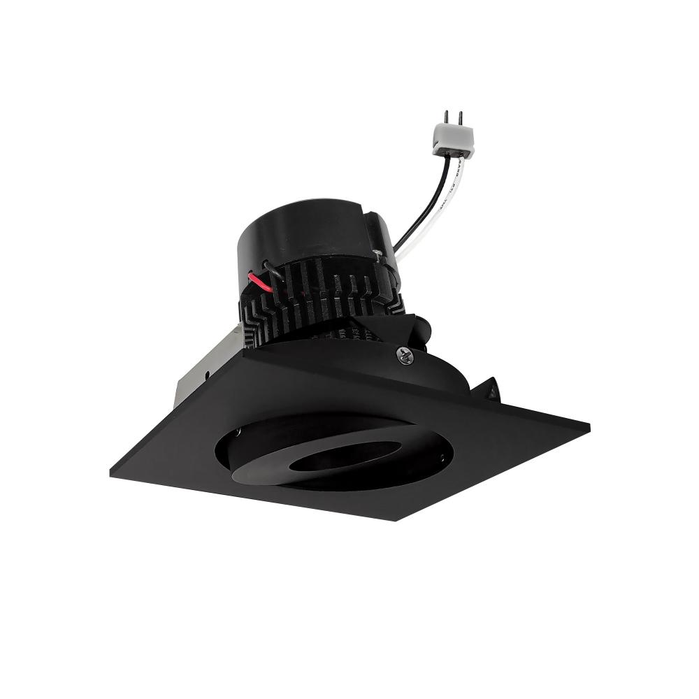 4&#34; Pearl Low Voltage LED Square Adjustable Gimbal Retrofit, 1050lm / 11W, 2700K, Black Finish