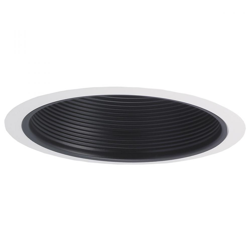 6&#34; Stepped Baffle w/ Plastic Ring, Black/White