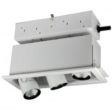 Nora NMRTLGPD-13D6L2027FW - Pull-Down LED Trimless 3-Head MLS, 30W / 2100lm per Head, Flood, 2700K, White, 120-277VV 0-10V