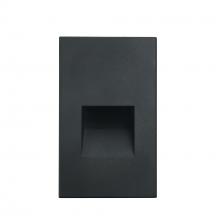 Nora NSW-730/30B - Ari LED Step Light w/ Vertical Wall Wash Face Plate, 37lm / 2.5W, 3000K, Black Finish