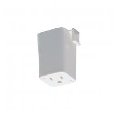 Nora NT-327W/L - Outlet Adaptor, 1 or 2 circuit track, L-style, White
