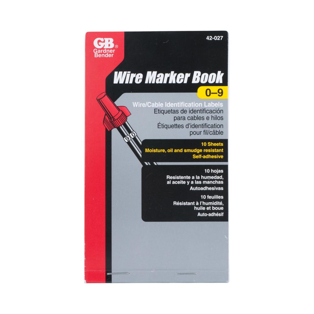 Wire Marker Booklet 0-9 1/Bag 10Bags/Mas