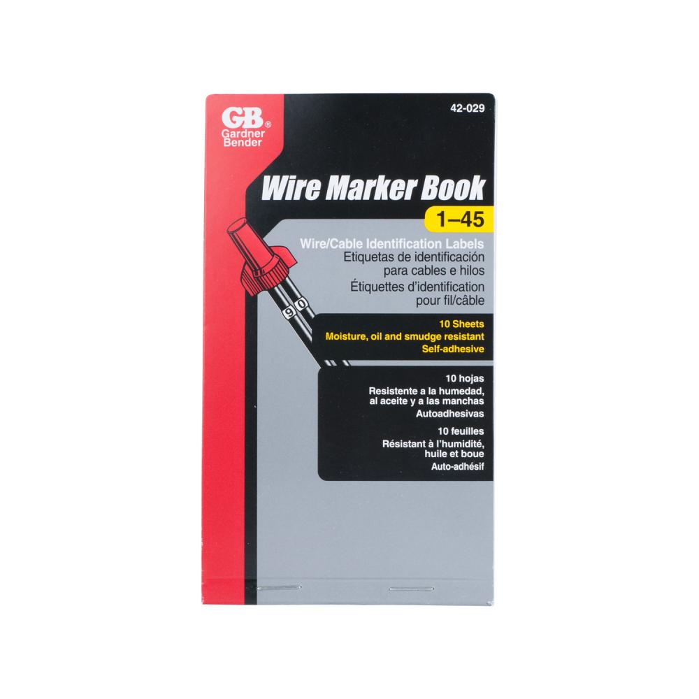Wire Marker Booklet 1-45 1/Bag 10Bags/Ma