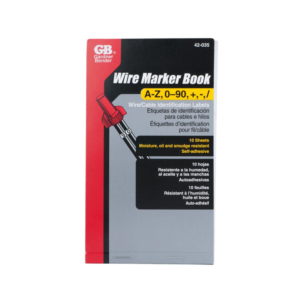 Wire Marker Booklet A-Z 1-90 symbols  1/