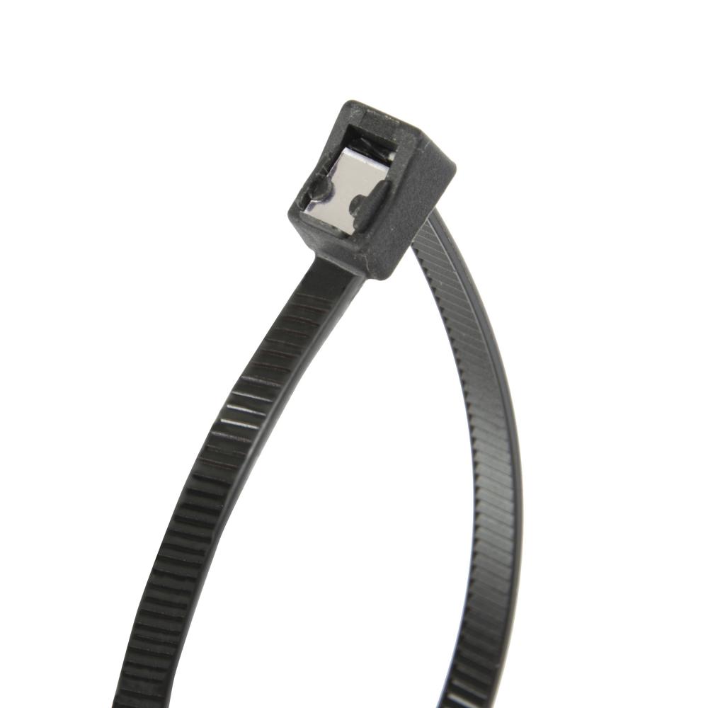 8in Self Cutting Cable Tie black 50lb. 2