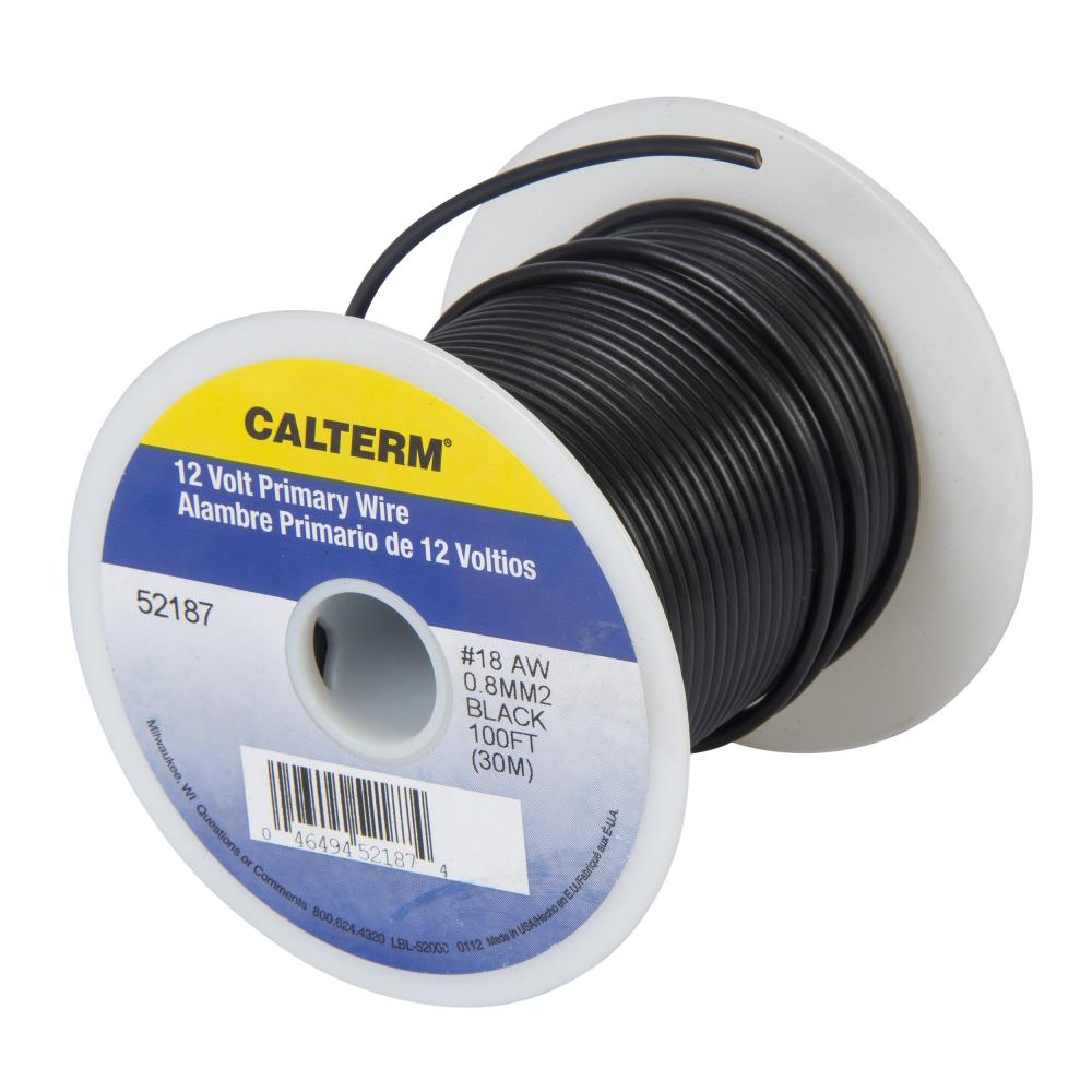 Primary Wire Spool  #18 AWG-.8MM  Black