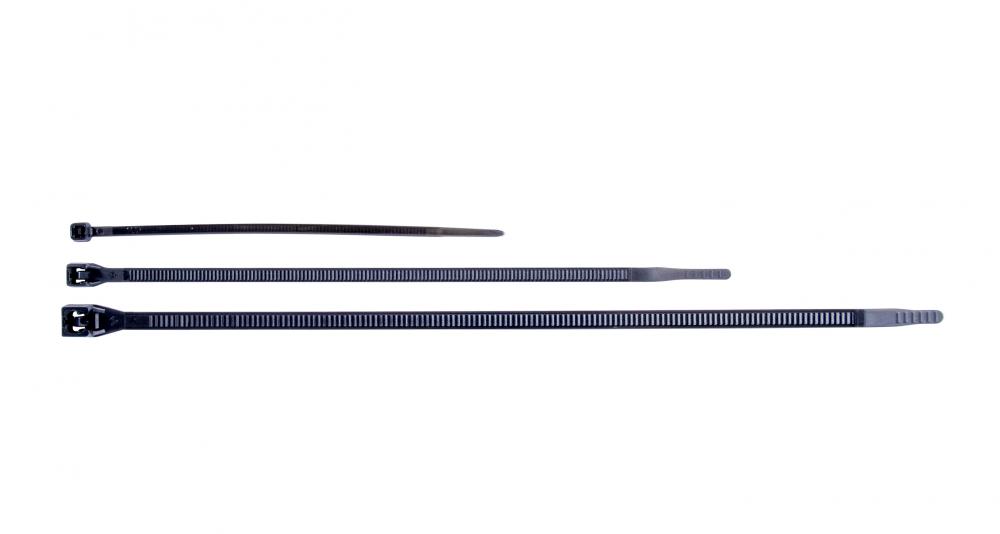 Cable tie 4in 6in & 8in 18 45& 75lb Blac