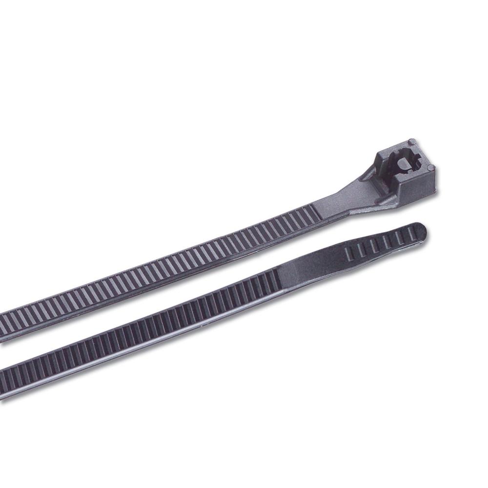 Cable tie 8in 75lb Black 17/bag 10 Bags/