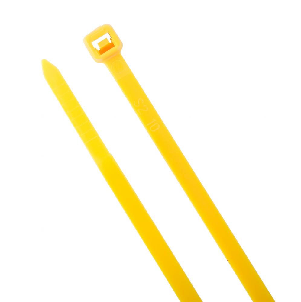 Cable tie 8in 50lb Yellow 100/bag 10 Bag