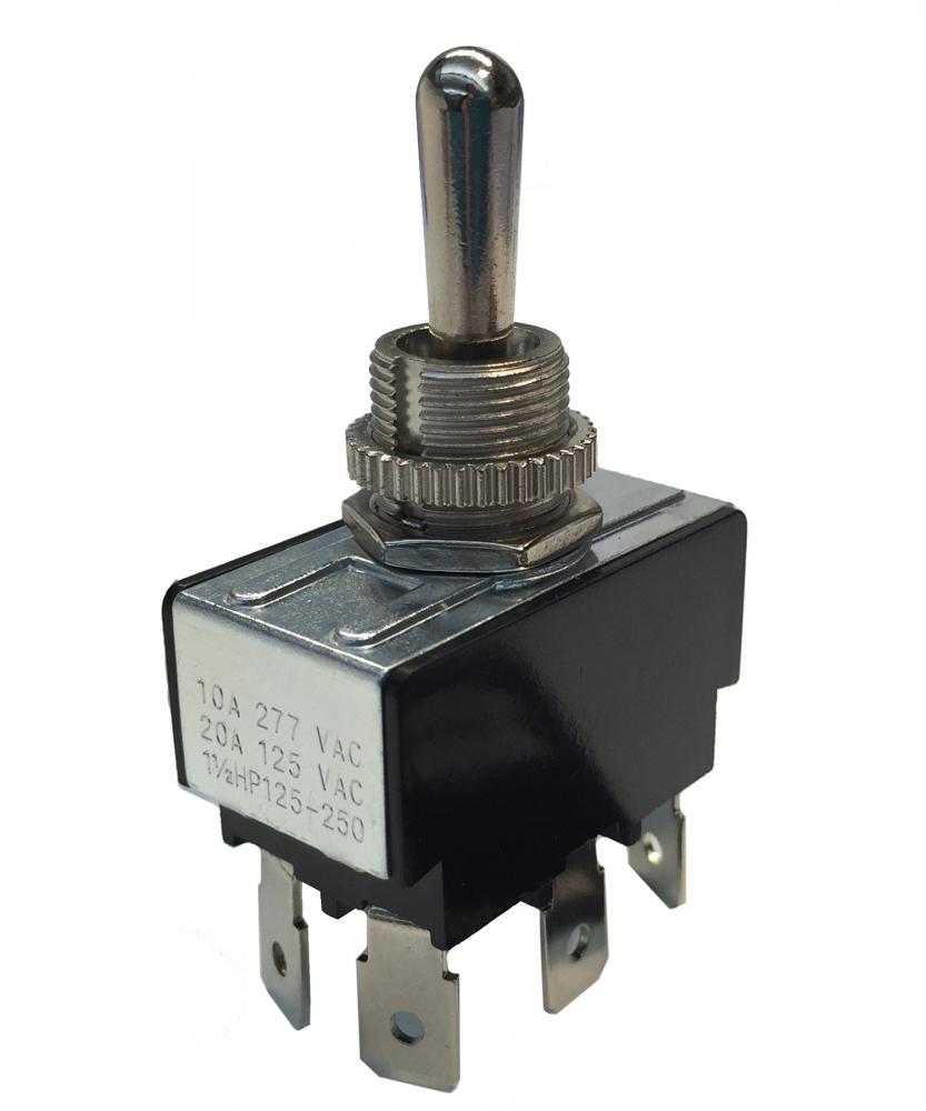DPDT On-Off-On O-Ring Toggle Switch 10A
