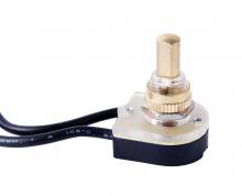 ECM Industries GSW-25 - Brass Push O/F  SPST 6A 125VAC  Wired  1