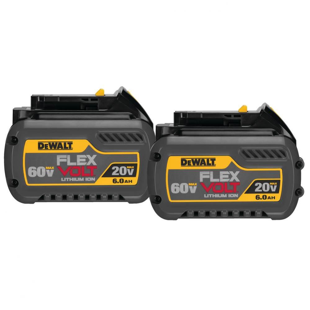 FLEXVOLT 20/60V MAX BATTERY PACK 6.0AH DUAL PACK