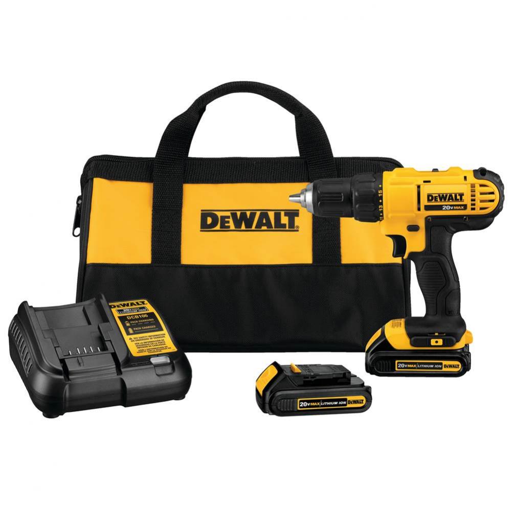 20V MAX LI-ION COMPACT DRILL/DRIVER KIT