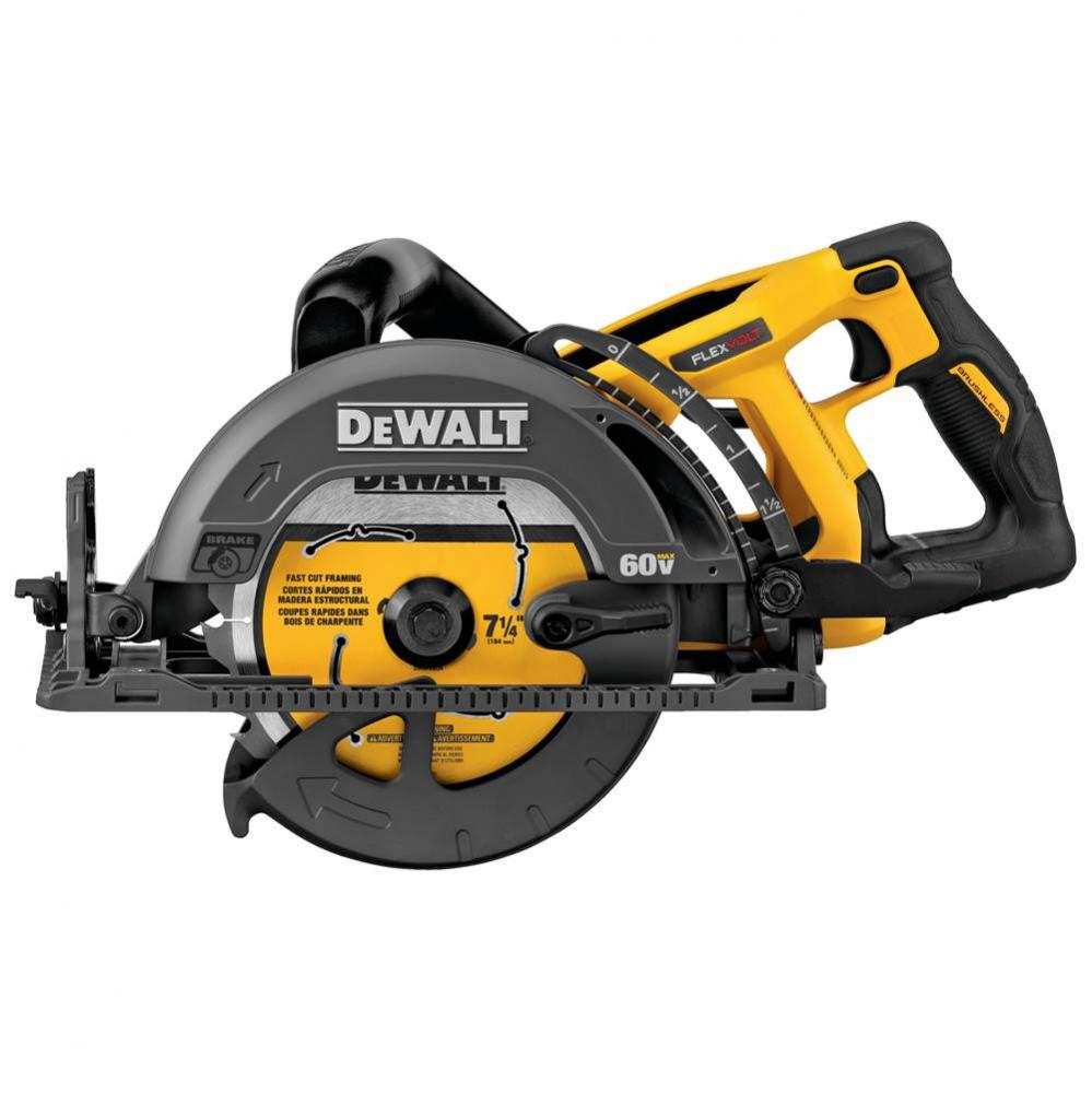 60V MAX* FLEXVOLT WORM DRIVE STYLE SAW BARE