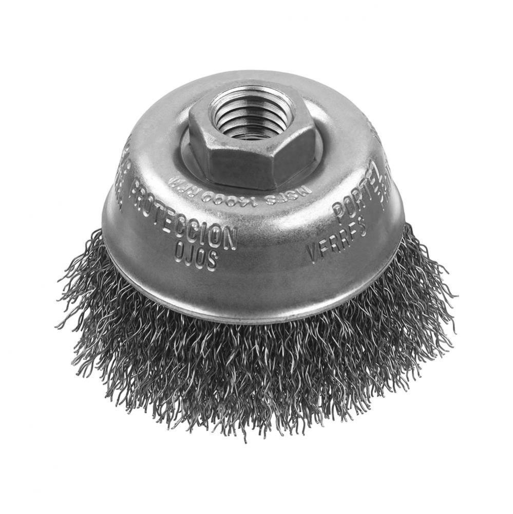 4&apos;&apos;X5/8&apos;&apos;-11 XP.014 CARBNCRIMPWIRECUPBRUSH