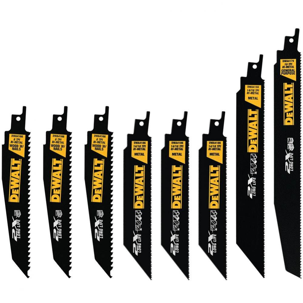 8PC 2X RECIP BLADE SET