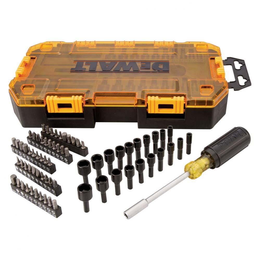 DEWALT Tough Box Tool Kit, 1/4&apos;&apos; Multi-Bit &amp; Nut Driver Set