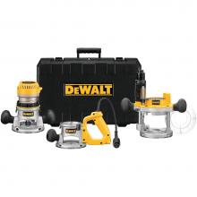 DeWalt DW618B3 - 2-1/4 Maximum HP Electronic VS Router Combo Kit with Fixed, Plunge and D-Handle Bases