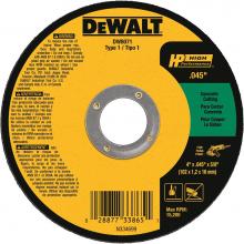 DeWalt DW8071 - 4'' X .045'' X 5/8'' CON/MRSY WHEEL