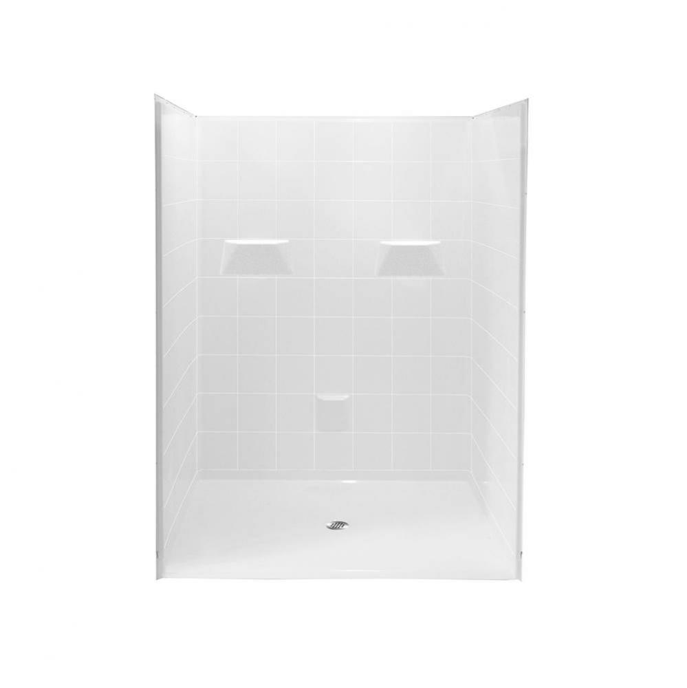 Alcove AcrylX 61 x 60 x 78 Shower in White MP 6060 BF 5P 1.125