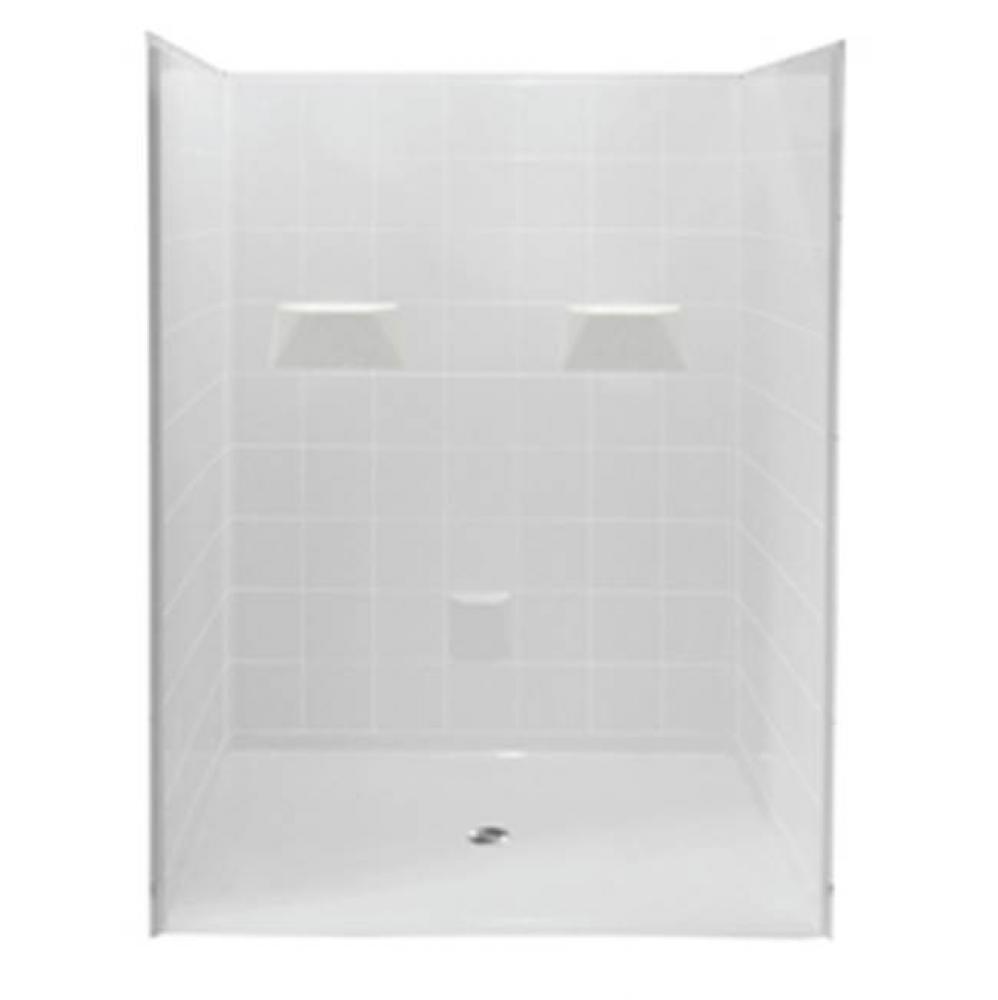 Alcove AcrylX 61 x 60 x 78 Shower in Biscuit MP 6060 BF 5P 1.125 C