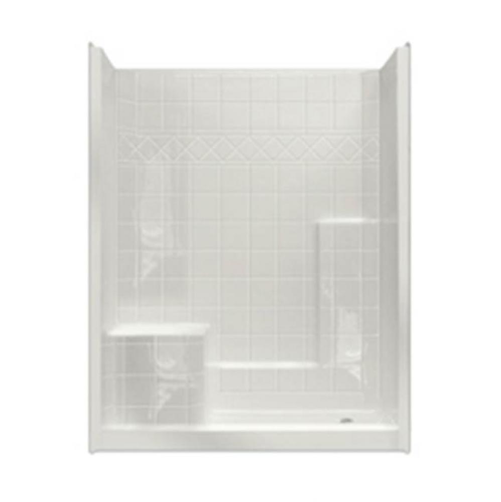 Alcove AcrylX 33 x 60 x 77 Shower in Biscuit Granite MP 6032 SH 3P 1S 4.0