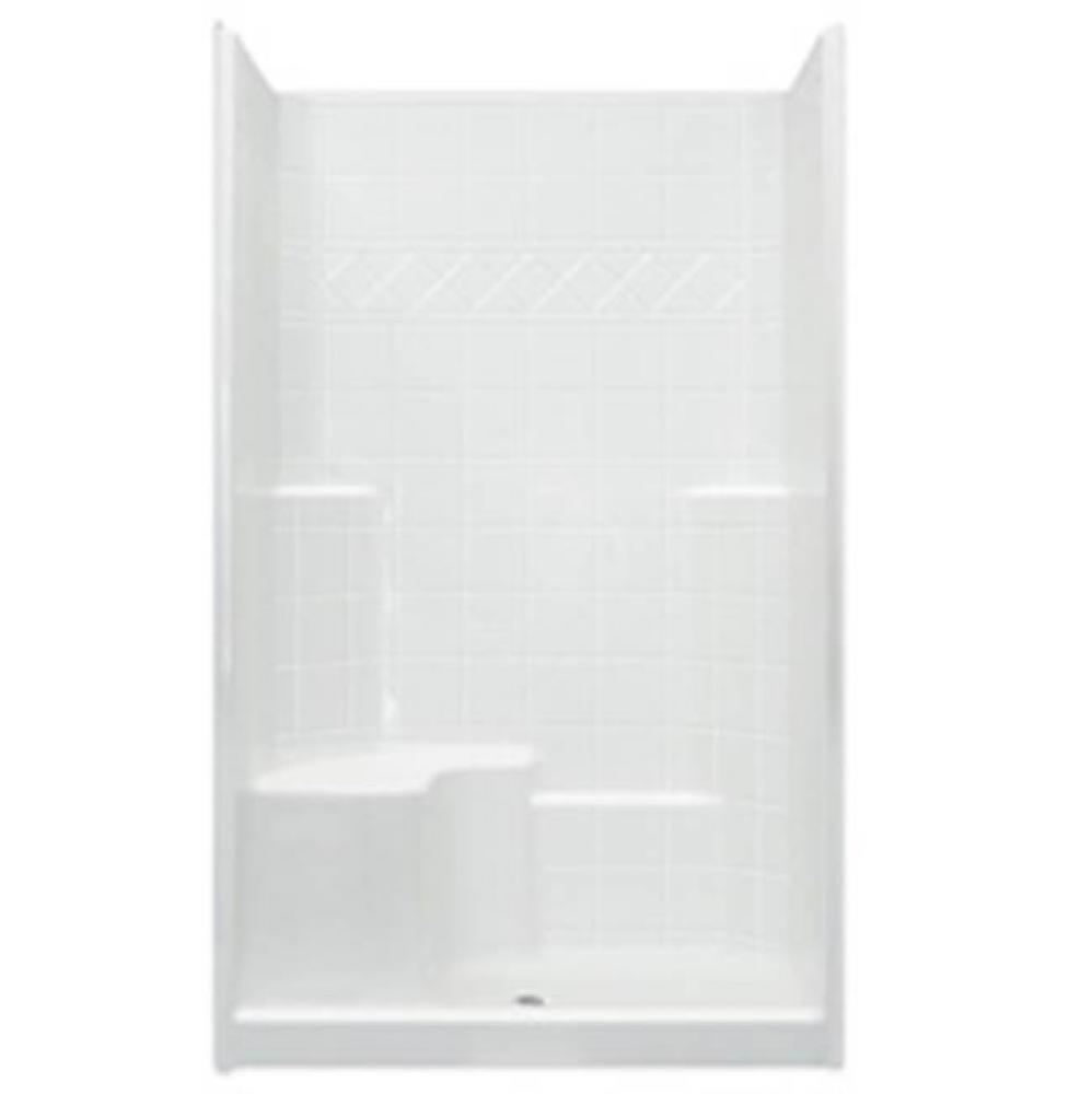 Alcove AcrylX 37 x 48 x 79 Shower in Biscuit Granite MP 3648 SH 3P 1S 4.0