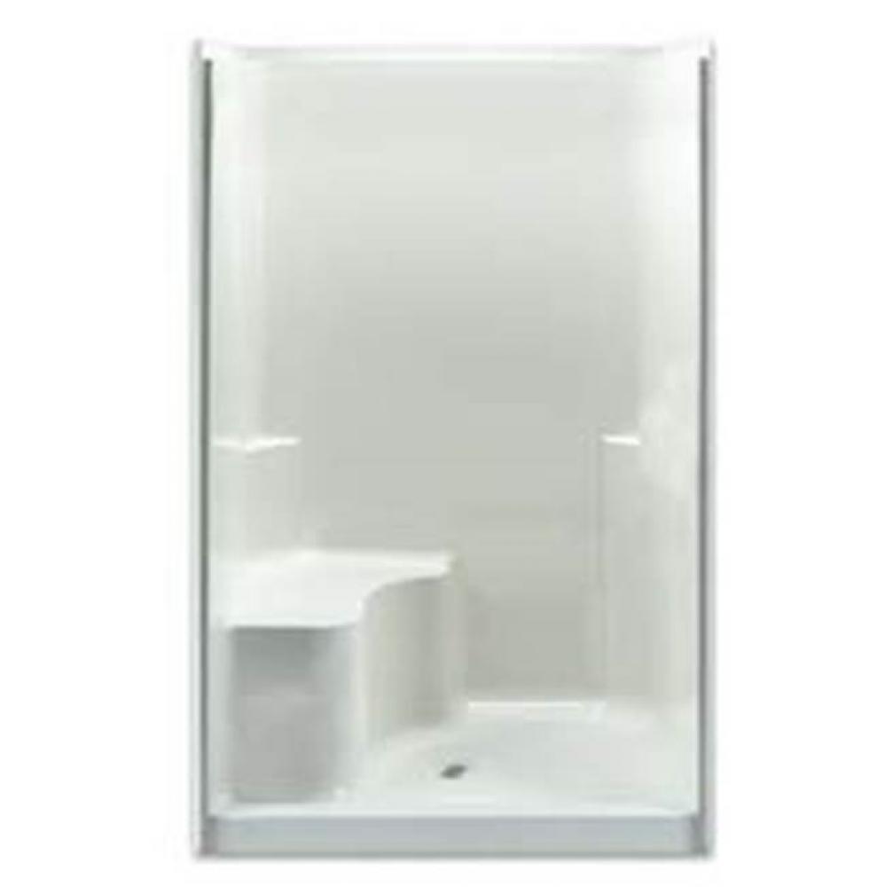 Alcove Solid Surface 37 x 48 x 78 Shower in Biscuit STN4837SH 1S