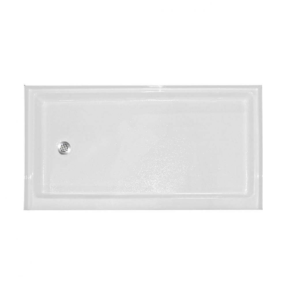 Thermal Cast Acrylic 60 x 32 x 7 Shower Base in White AB 6032 L/R