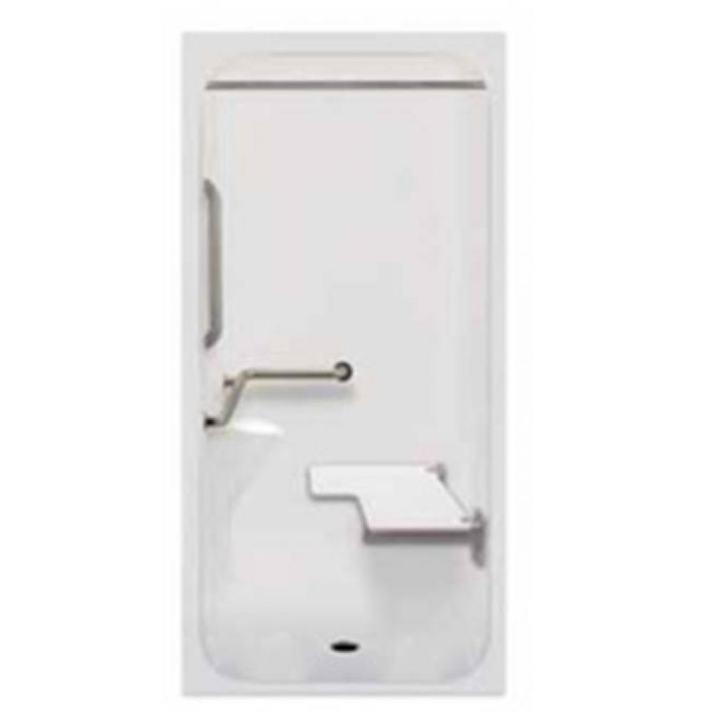 Alcove Thermal Cast Acrylic 36 x 43 x 82 Shower in Biscuit A4136IBS