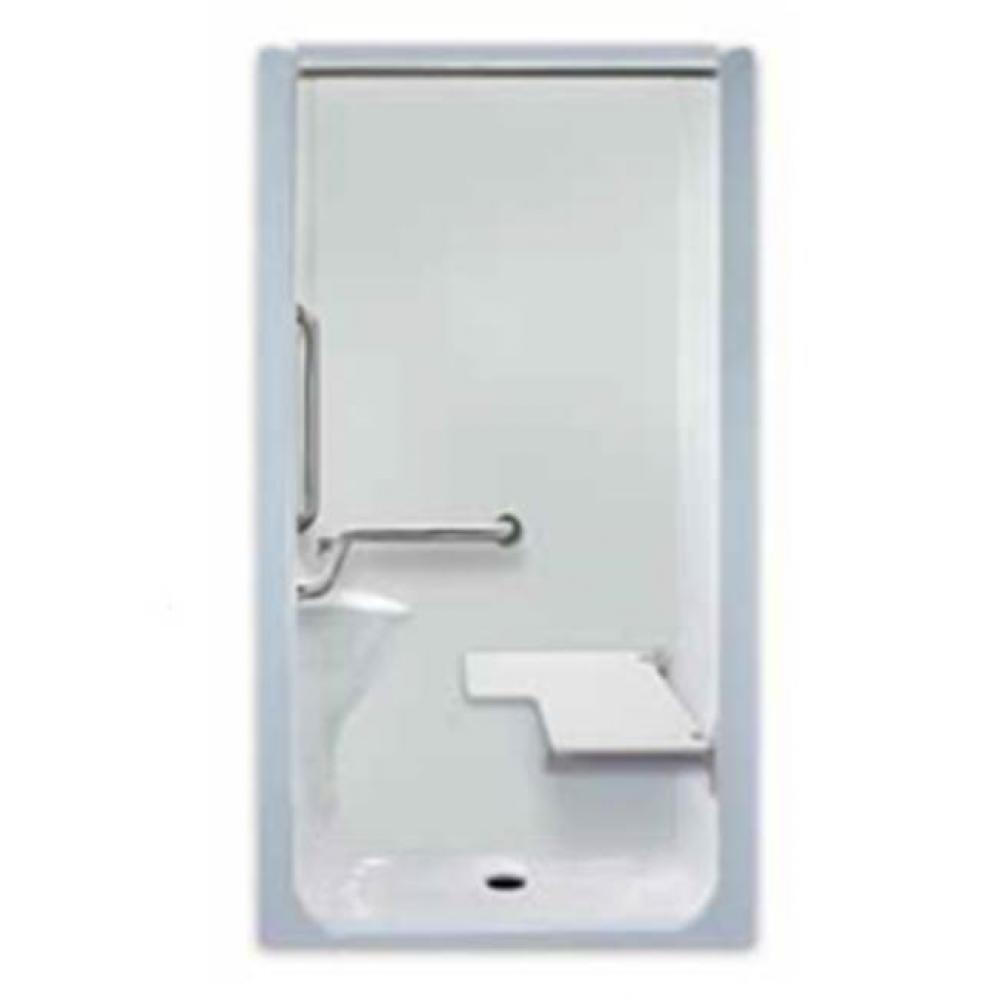 Alcove Thermal Cast Acrylic 38 x 43 x 76 Shower in Biscuit A4136IBS OT