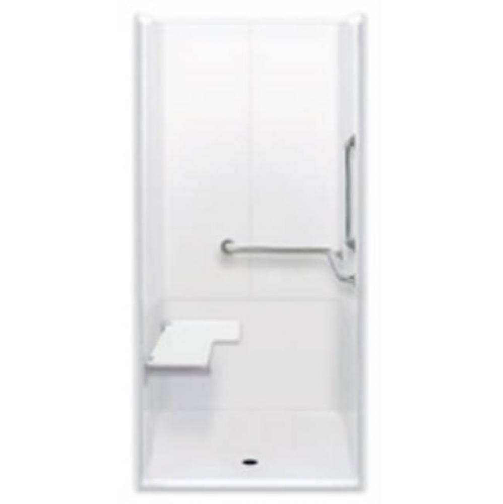 Alcove AcrylX 37 x 41 x 78 Shower in White Granite G3637IBS 3P RRF