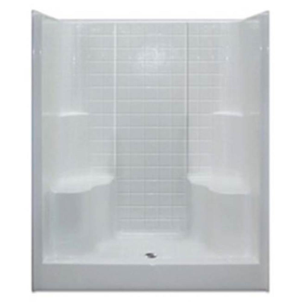 Alcove AcrylX 36 x 60 x 75 Shower in Starlight Granite G6099SH2STile