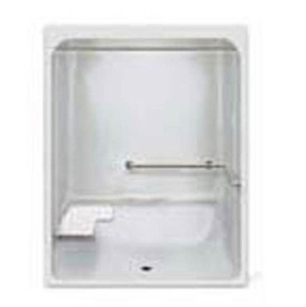 Alcove Thermal Cast Acrylic 30 x 66 x 82 Shower in Biscuit A6430IBS