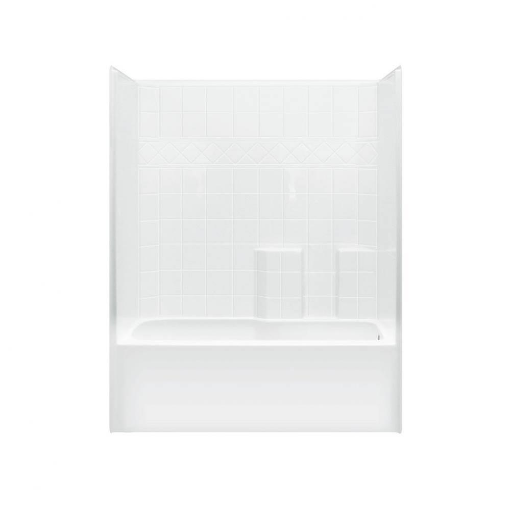 Alcove AcrylX 32 x 60 x 74 Tub Shower in White M3360TS Tile
