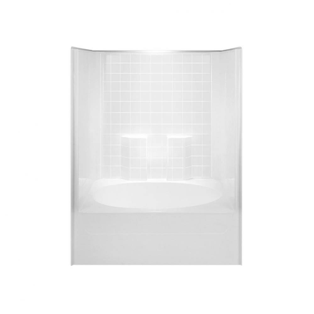 Alcove AcrylX 42 x 60 x 74 Tub Shower in Thunder Gray G6042TSTile