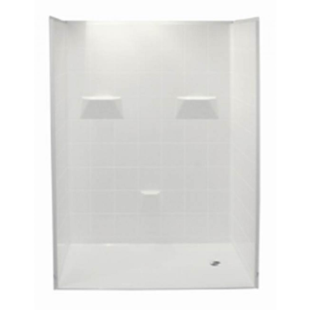 Alcove AcrylX 36 x 60 x 78 Shower in Biscuit MP 6036 BF 5P L/R