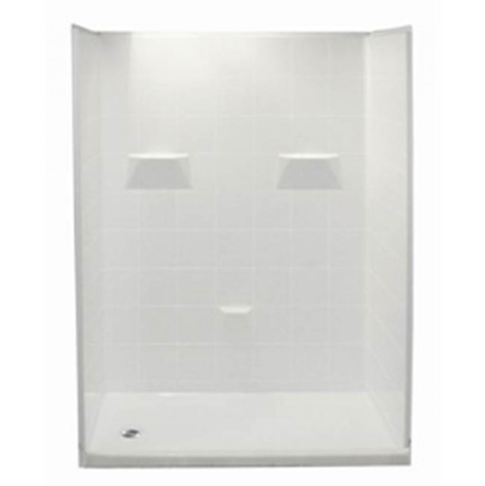 Alcove AcrylX 33 x 60 x 79 Shower in Biscuit MP 6033 SH 5P 4.0