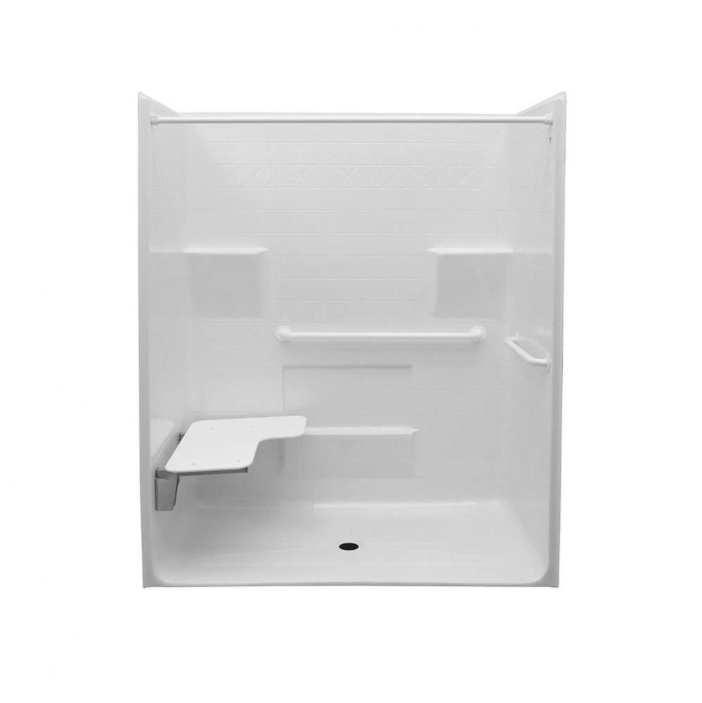 Alcove AcrylX 34 x 63 x 78 Shower in White QSI 6334BF .75
