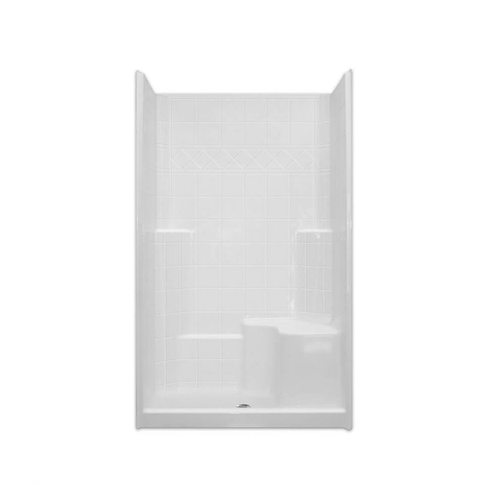 Alcove AcrylX 37 x 48 x 79 Shower in White M 3648 SH 3P 1S