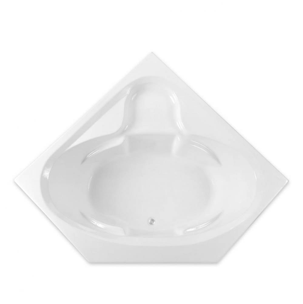 Drop-in AcrylX 59 x 59 x 23 Bath in White Granite G6060TO