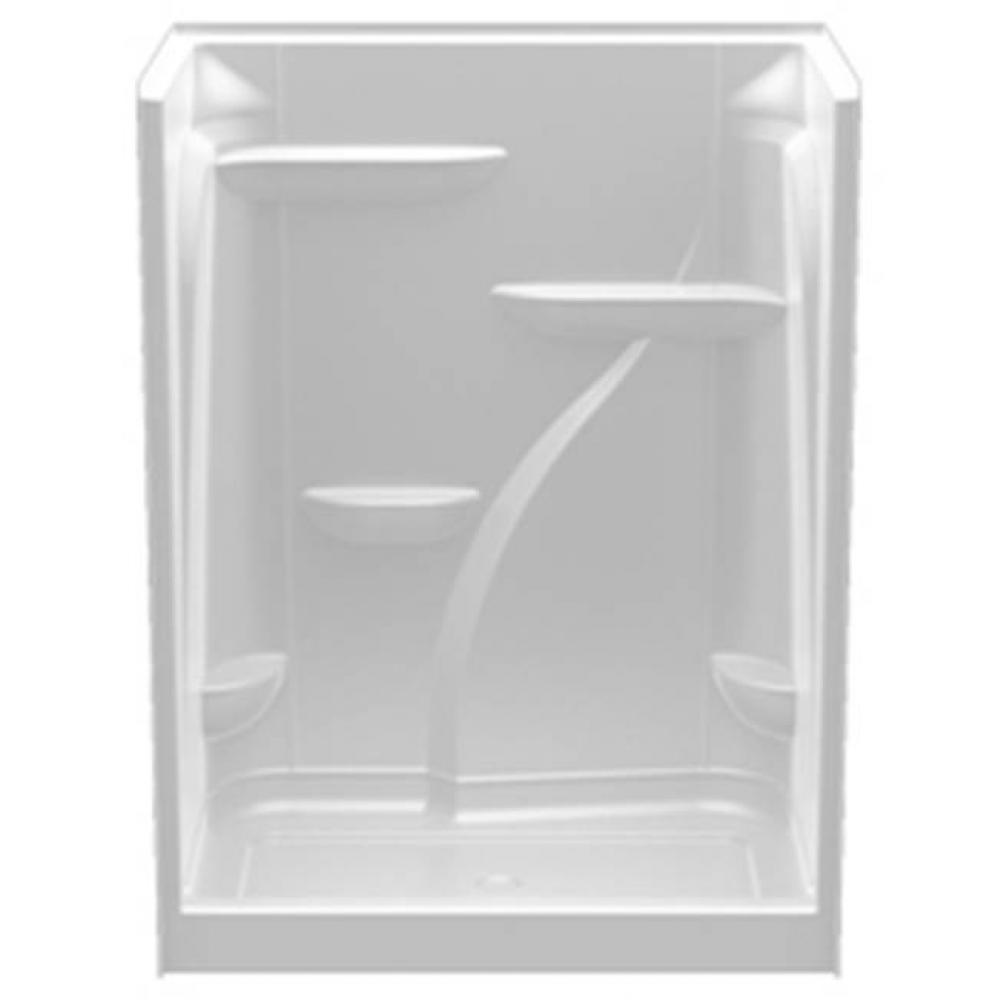 Alcove Thermal Cast Acrylic 37 x 60 x 79 Shower in White A6036SHNSOT