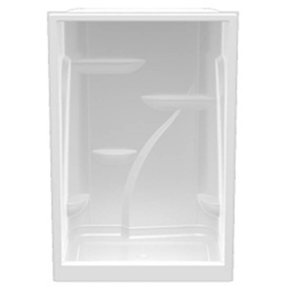 Alcove Thermal Cast Acrylic 35 x 60 x 90 Shower in Biscuit A6090SH 1S